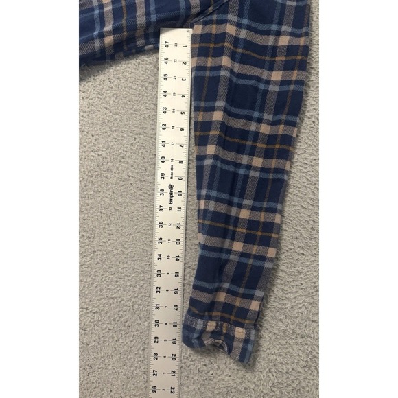 PATAGONIA Blue Long Sleeve Fjord Flannel Shirt Medium - Picture 5 of 8